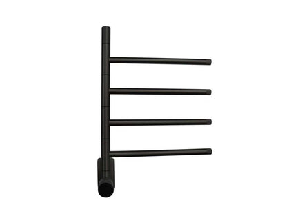 Elektrische handdoek radiator black met thermostaat