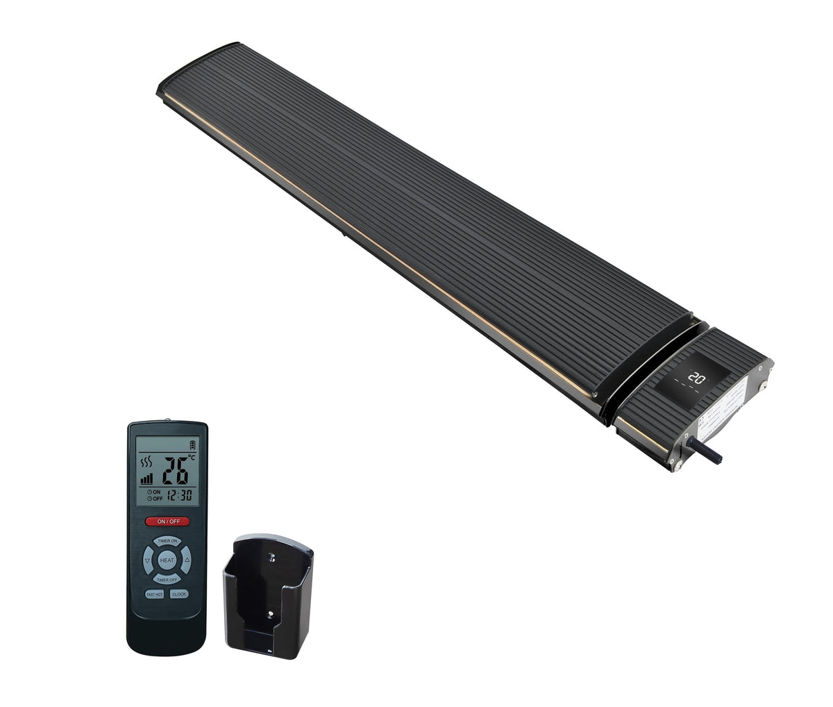 Segunda oportunidad - Wifi calentador de terraza infrarrojo black heater  1800 - 2400 vatios - 1800 vatios