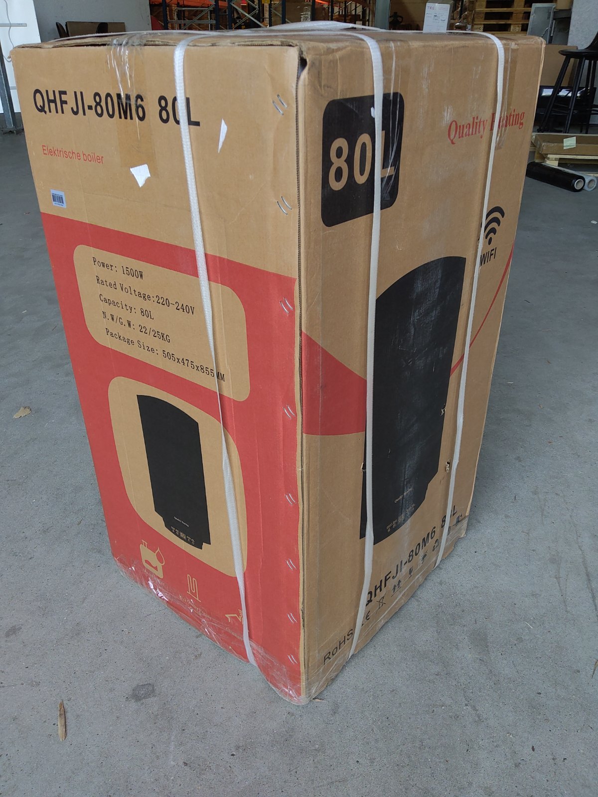 Tweedekans - 80 Liter Performance V2 QH Wifi dual elektrische boiler met digitale bediening - 80 Liter