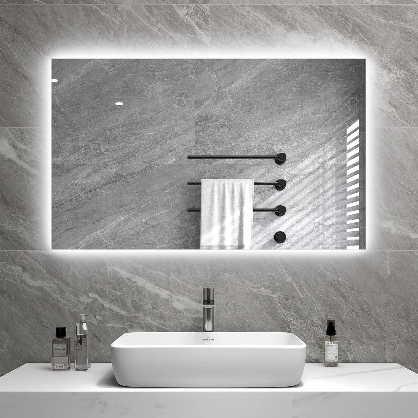 Tweedekans - Spiegel infrarood verwarming met led verlichting 60 x 120 cm 700Watt - Default