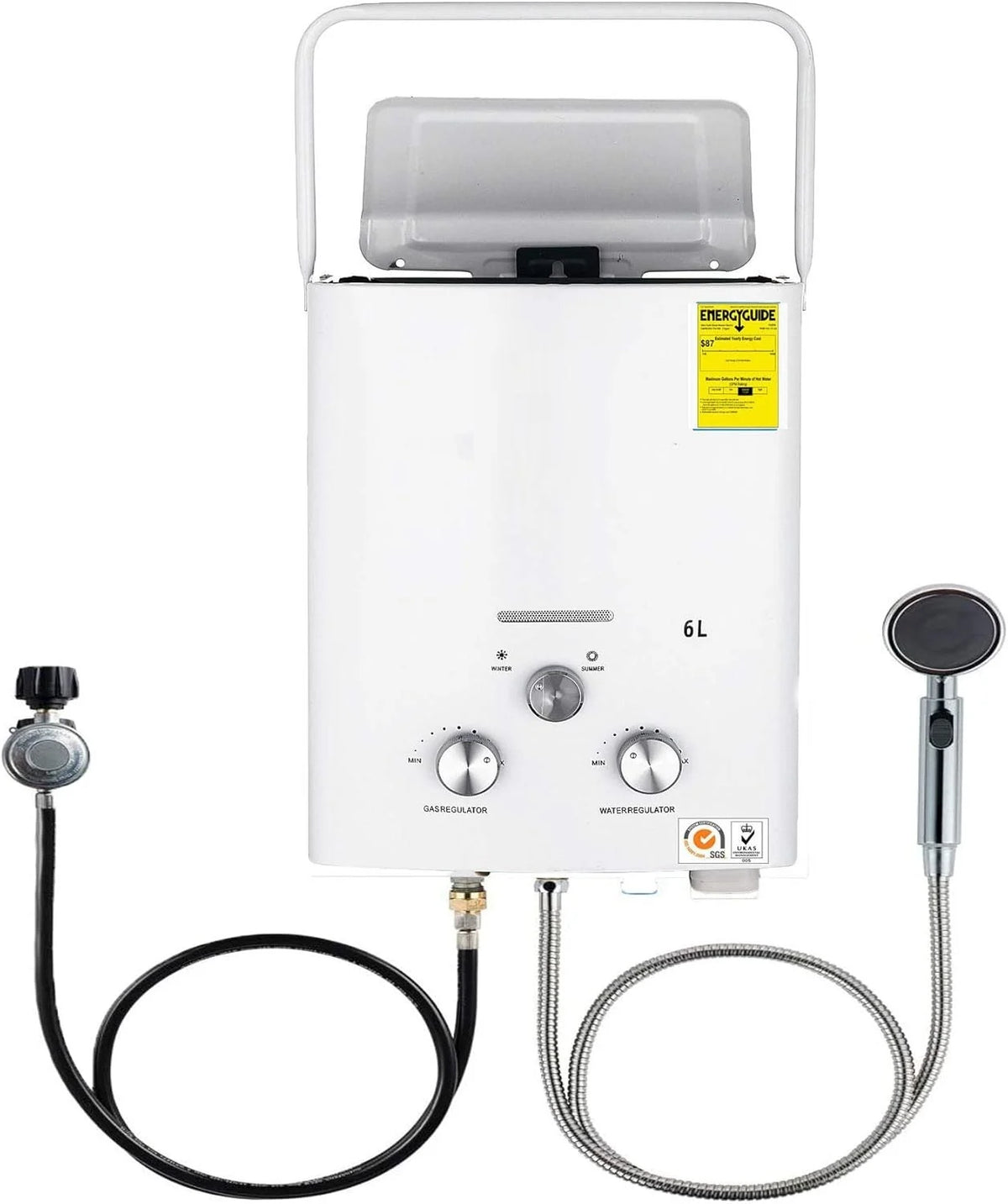 Segunda oportunidad - Calentador de propano - Calentador GLP 6 litros / minuto Boiler - 6 litros
