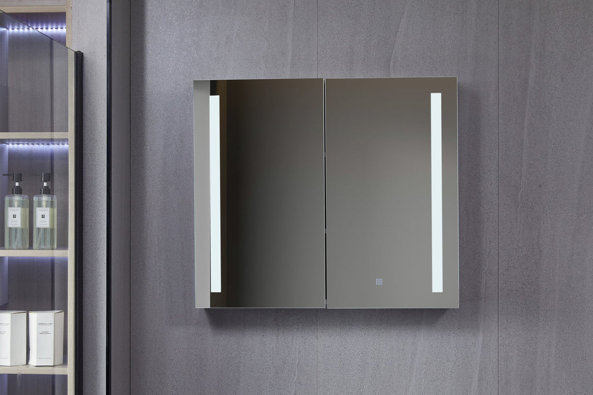 Segunda oportunidad - Armario de espejo con iluminación LED 80 (b) x 70 cm (h) - Predeterminado