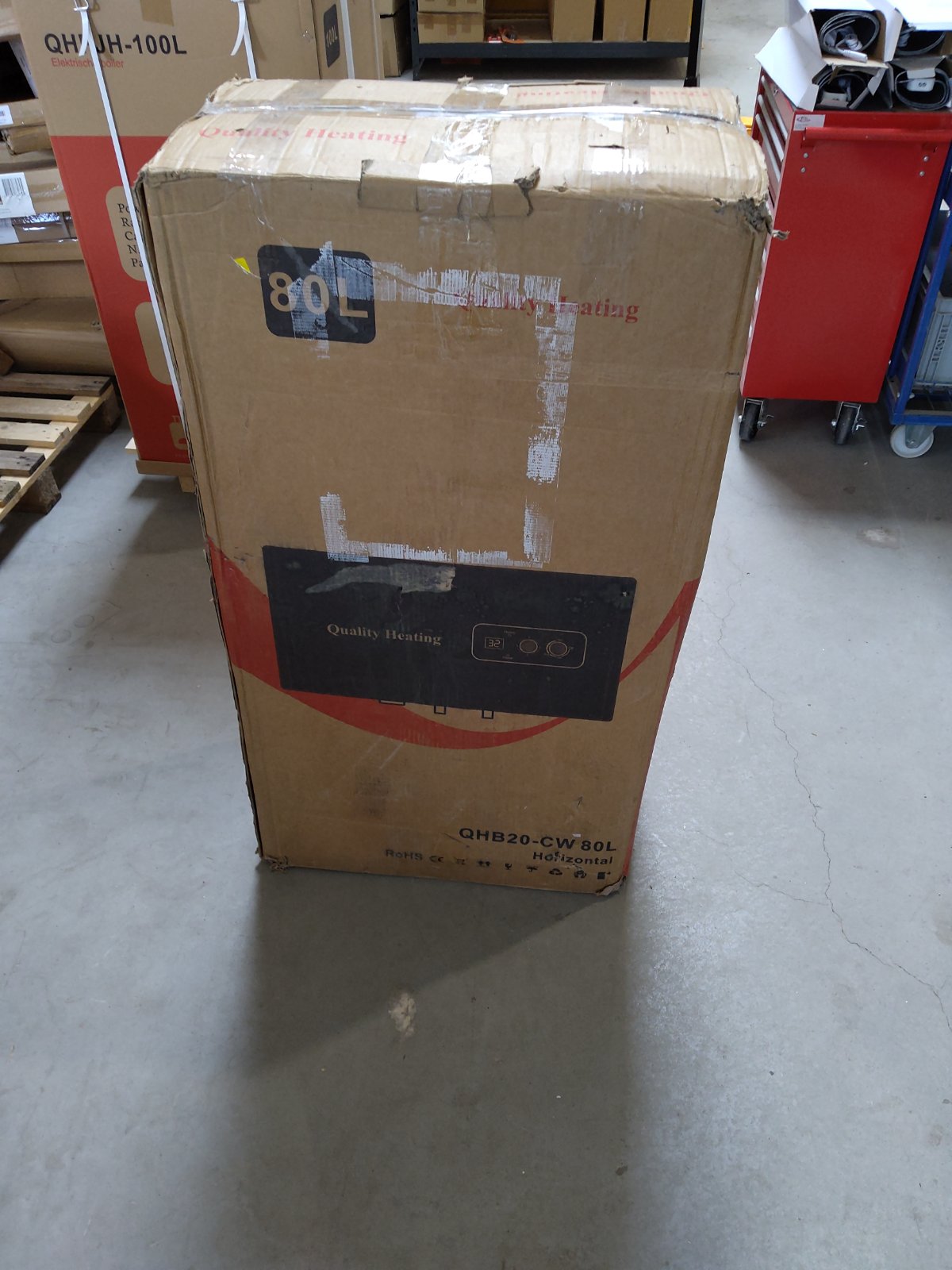 Tweedekans - 80 Liter QH dual horizontaal elektrische boiler met digitale bediening - 80 Liter QH dual horizontaal elektrische boiler met digitale bediening