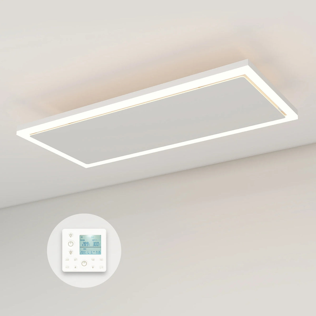 Segunda oportunidad - QH-InfraGlow Serie panel infrarrojo con iluminación LED 135x39 cm 1700 vatios - Predeterminado