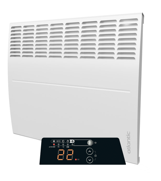 Tweedekans - Ecoflex Atlantic elektrische kachel met instelbare thermostaat - 1000 Watt - 46cm (b) x 46cm (h)