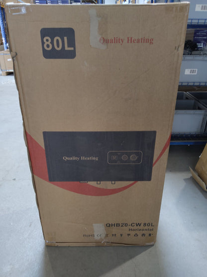 Tweedekans - 80 Liter QH dual horizontaal elektrische boiler met digitale bediening - 80 Liter QH dual horizontaal elektrische boiler met digitale bediening