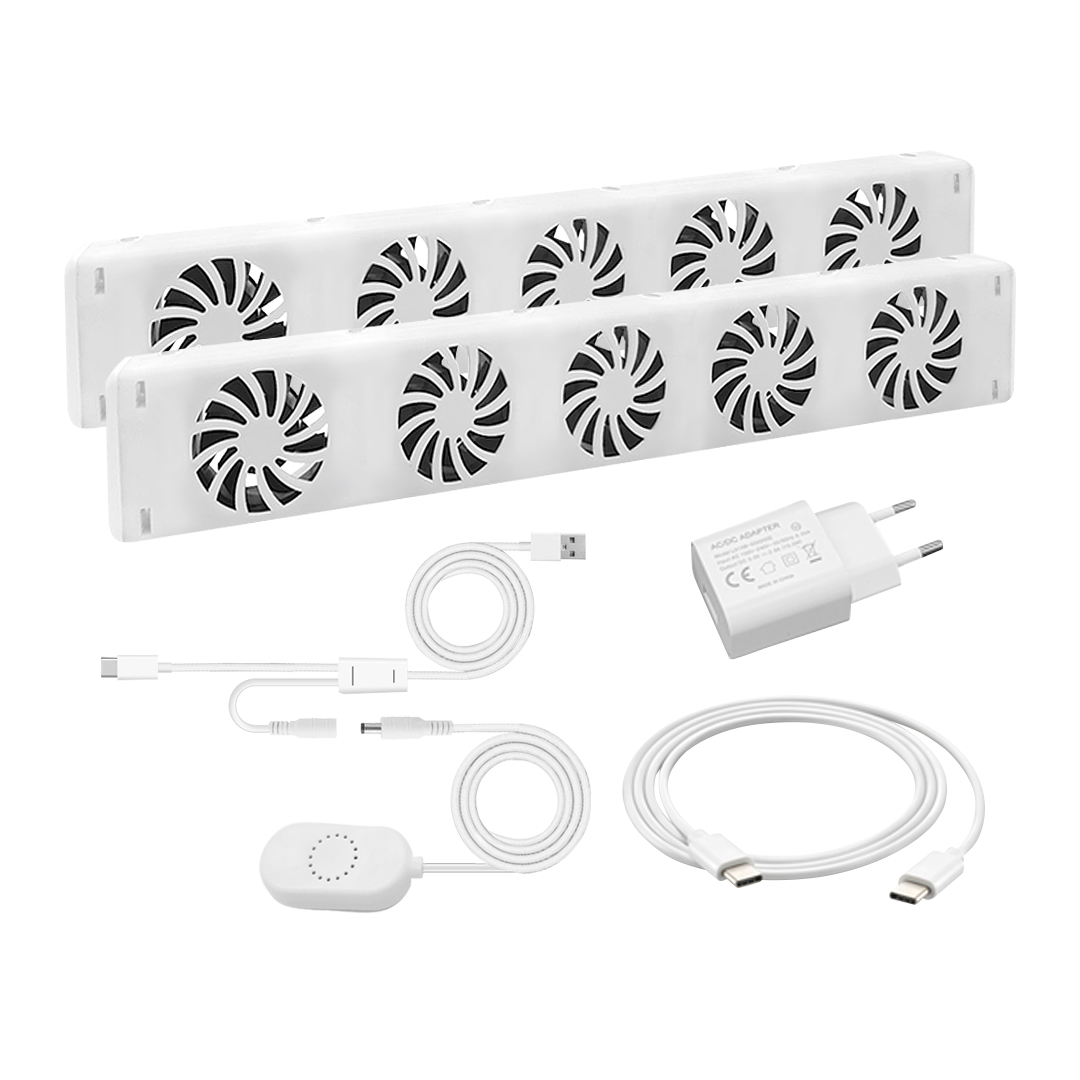 Segunda oportunidad - QH Turbo Booster juego dúo de ventiladores para radiador - Predeterminado