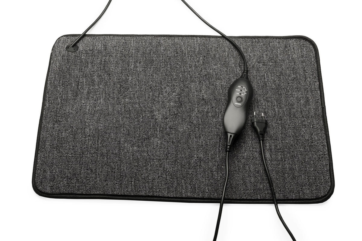 Tweedekans - Warmte mat vermogen instelbaar met controller en timer functie - V14 - Antraciet 50 x 70 cm met controller