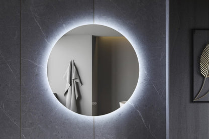 Tweedekans - Spiegel rond 100 cm frameloos, rondom led verlichting en anti condens - Default