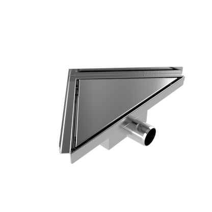 Tweedekans - Hoekdrain douchegoot 20 x 28 x 8 cm RVS - Default