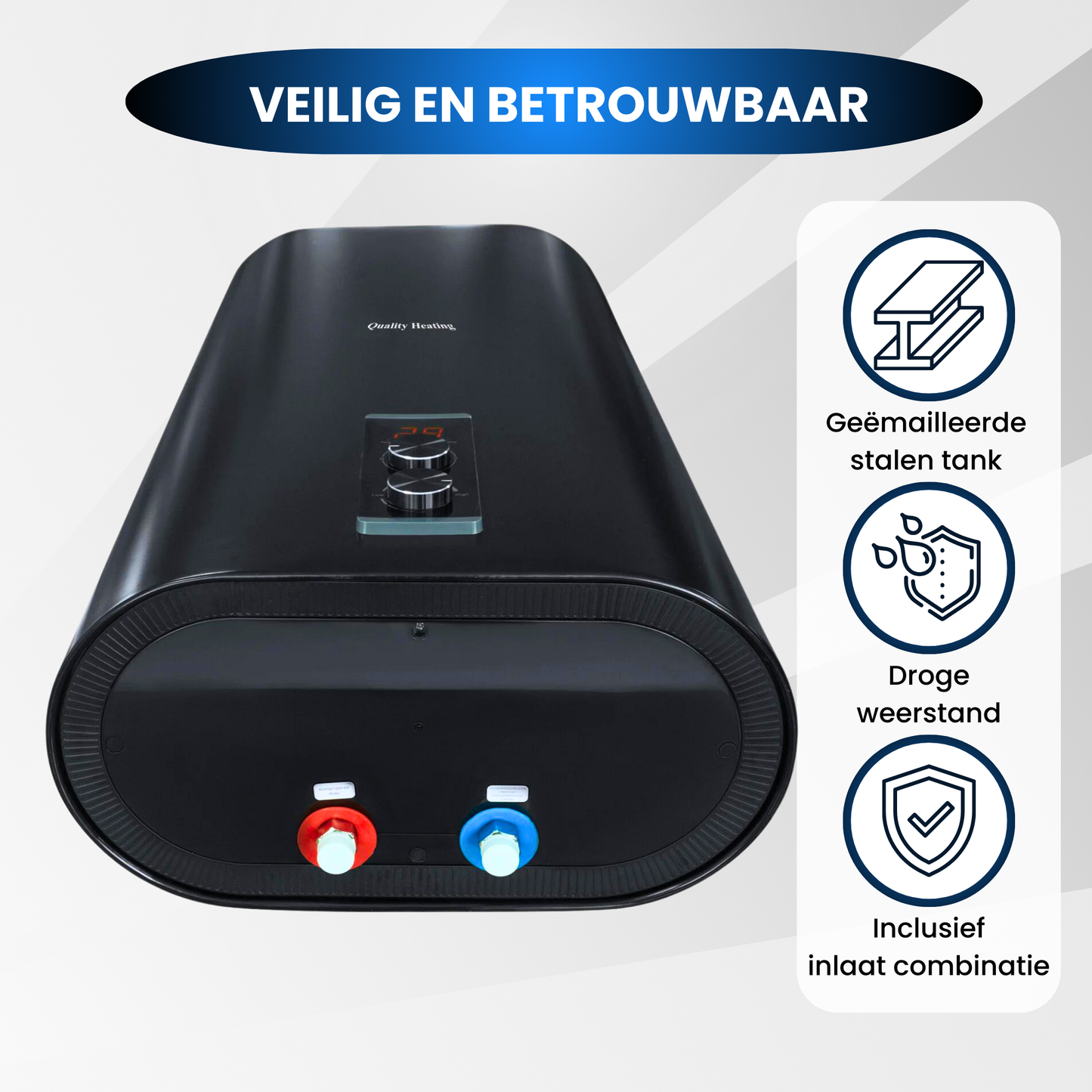 Caldera eléctrica dual QH de 30 litros con controles digitales