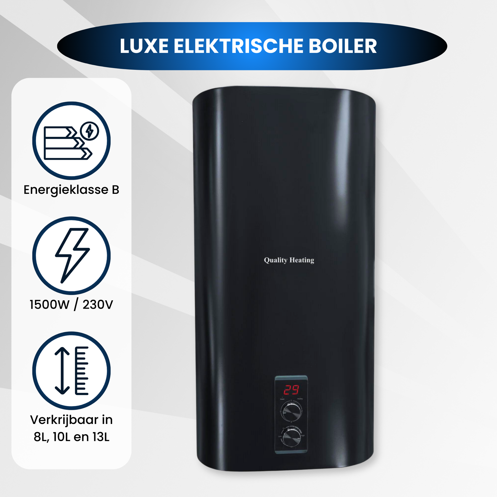 Caldera eléctrica dual QH de 50 litros con controles digitales