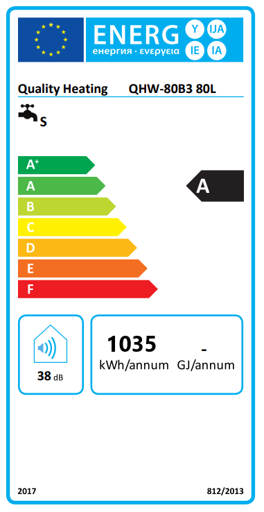 Calentador eléctrico dual Wifi Performance QH de 80 litros con control digital