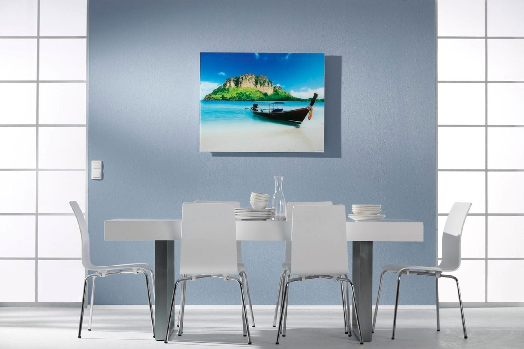 Panel infrarrojo de vidrio impreso personalizado Ecosun 350 o 600 Watt