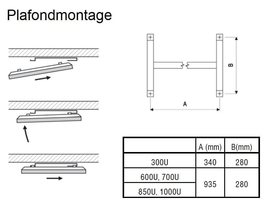 Ecosun IKP-Series panel de infrarrojos 59 x 119 cm - 750Watt