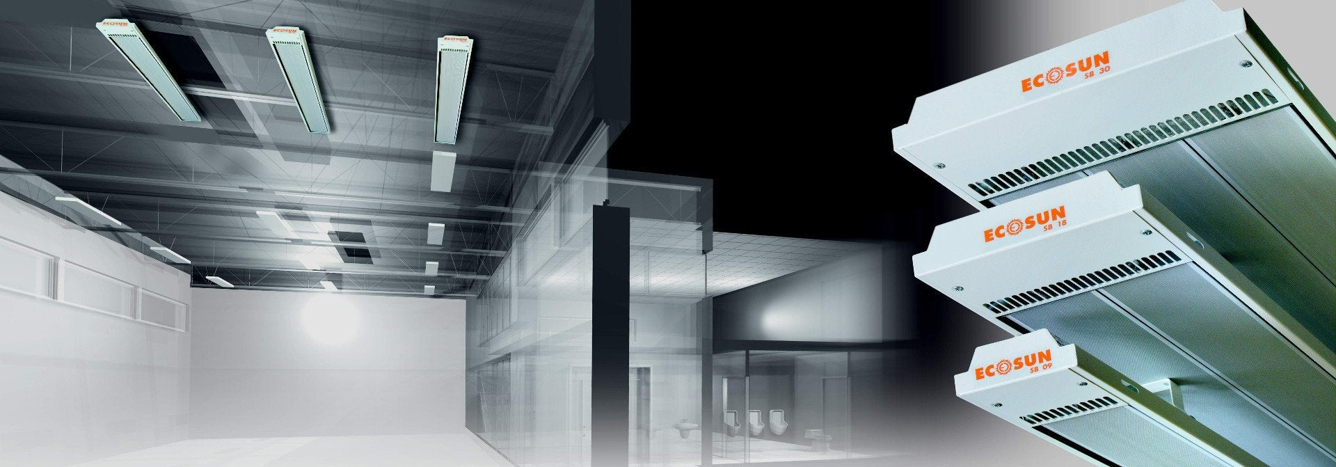 Calefactor infrarrojo de alta potencia Ecosun S+