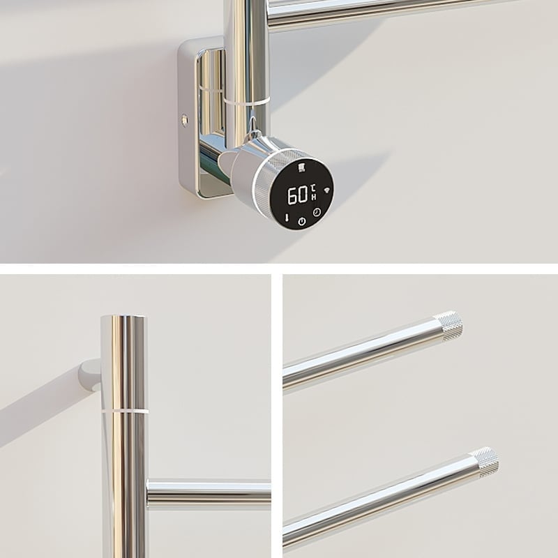 Radiador toallero eléctrico cromado con termostato