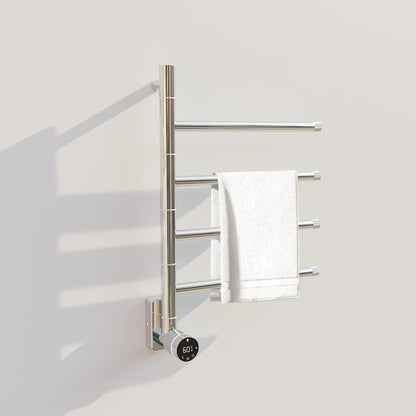 Radiador toallero eléctrico cromado con termostato