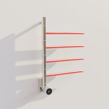 Radiador toallero eléctrico cromado con termostato