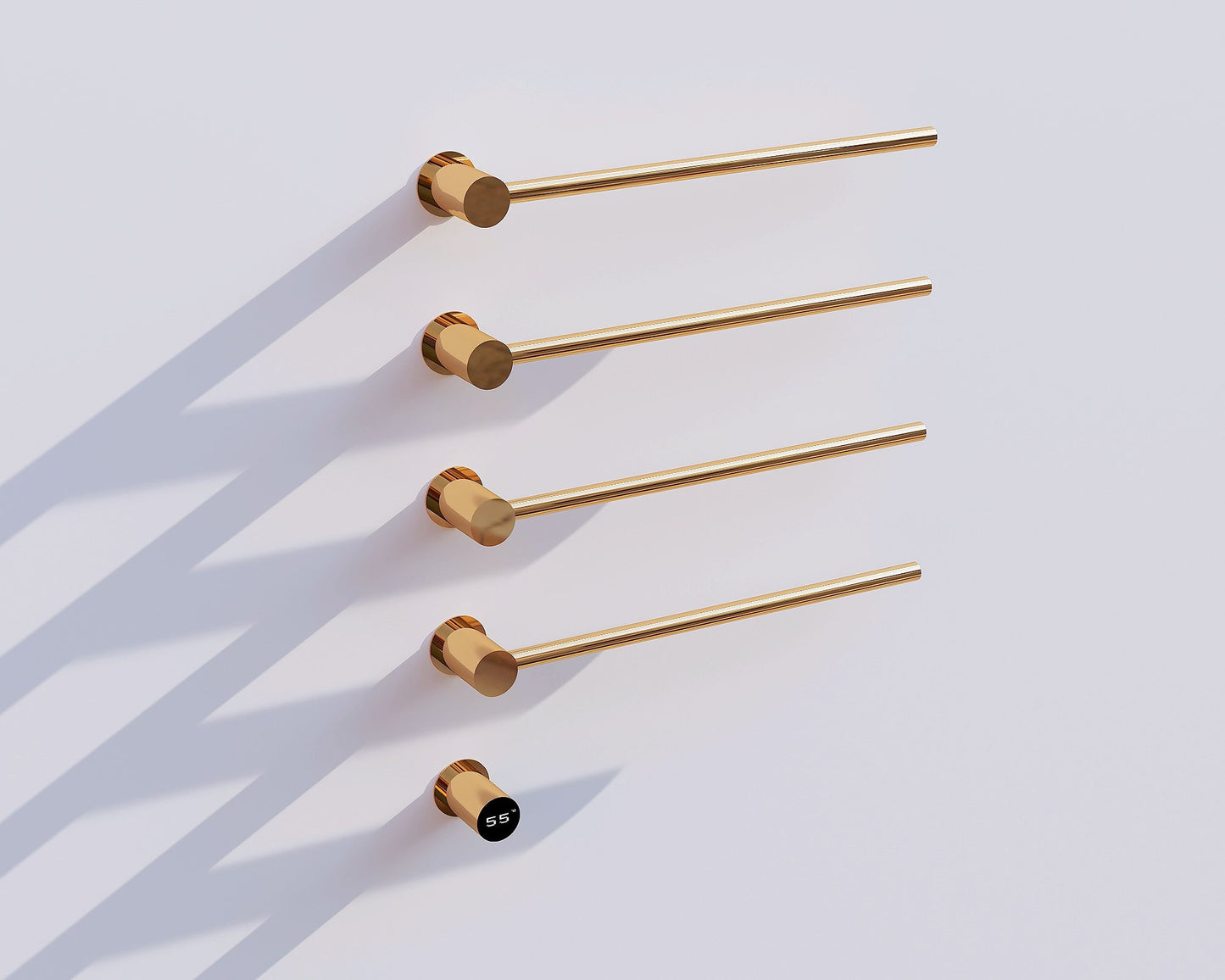 Radiador toallero eléctrico dorado con termostato L-SR0004-T