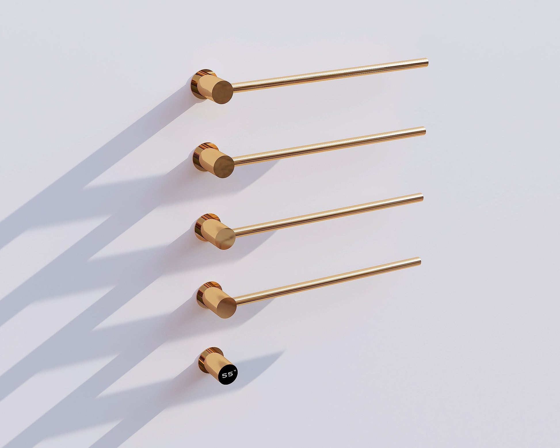 Radiador toallero eléctrico dorado con termostato L-SR0004-T