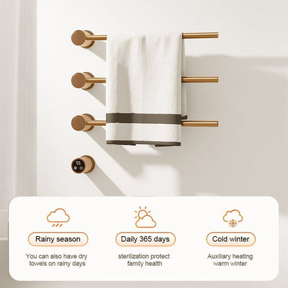 Radiador toallero eléctrico dorado con termostato L-SR0003-T