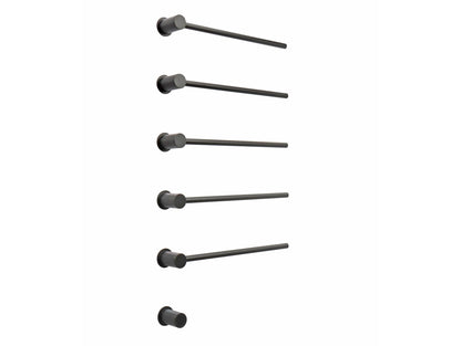 Radiador toallero eléctrico negro con termostato L-SR0005-B