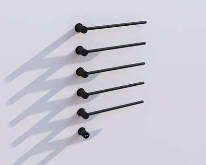 Radiador toallero eléctrico negro con termostato L-SR0005-B