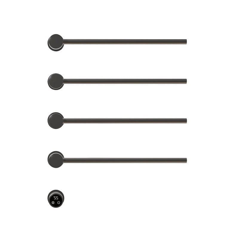 Radiador toallero eléctrico negro con termostato L-SR0200-B