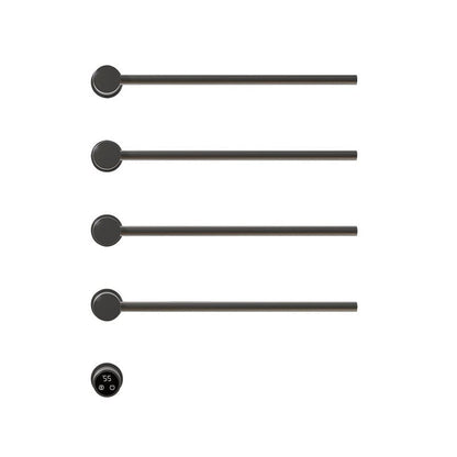 Radiador toallero eléctrico negro con termostato L-SR0200-B