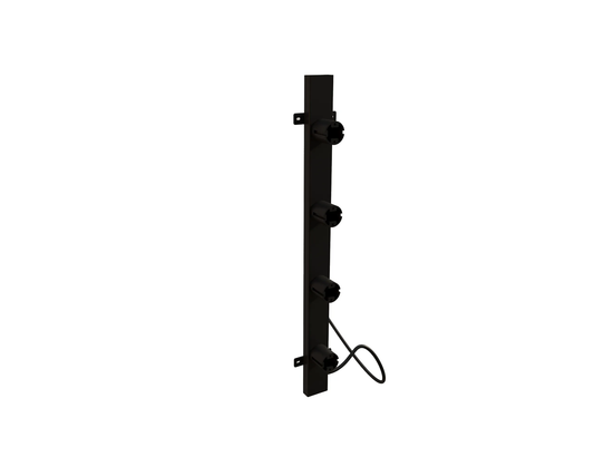 Radiador toallero eléctrico negro con termostato L-SR0003-B