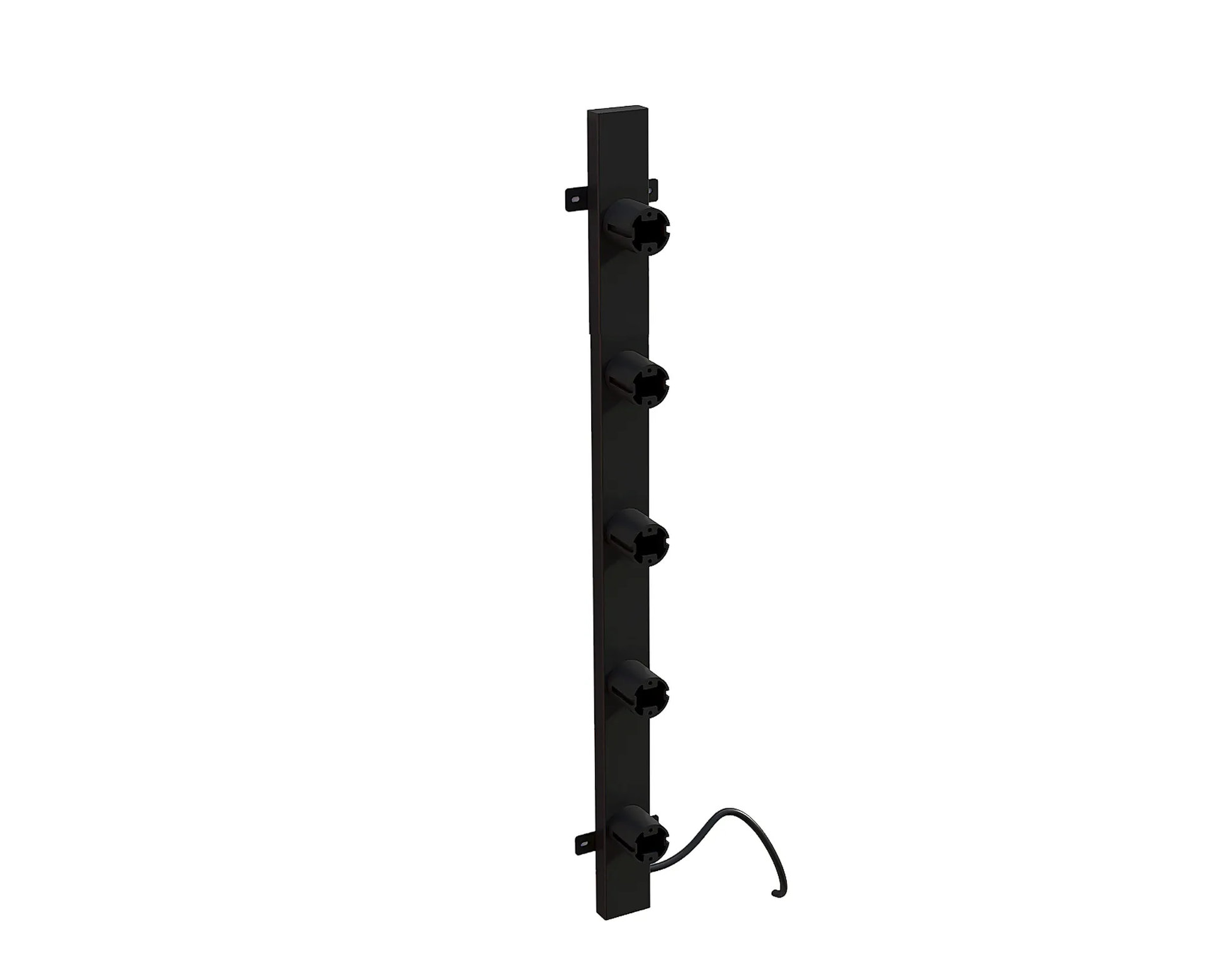 Radiador toallero eléctrico negro con termostato L-SR0200-B