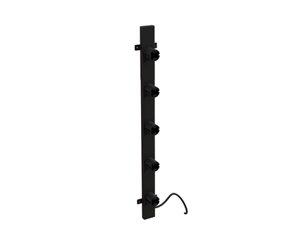 Radiador toallero eléctrico negro con termostato L-SR0200-B