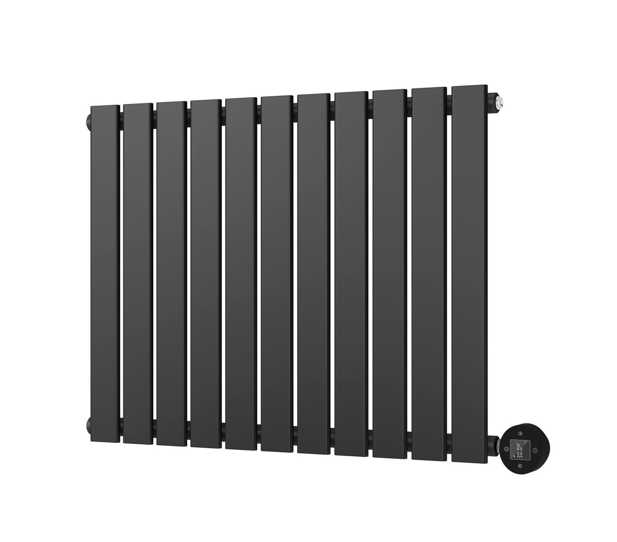 Radiador eléctrico horizontal negro 800 vatios Calysta