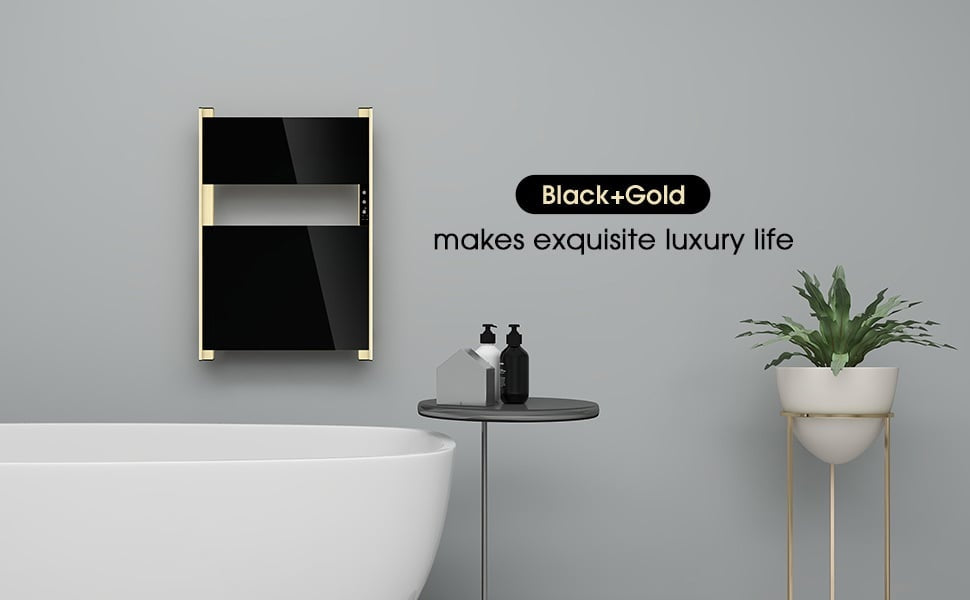 Radiador eléctrico Maverick 90Watt negro-dorado