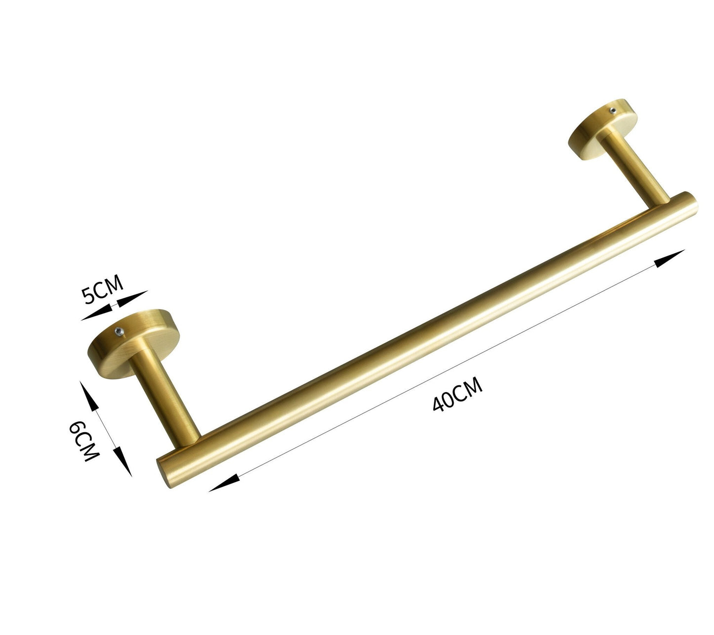 Toallero redondo dorado 40 cm