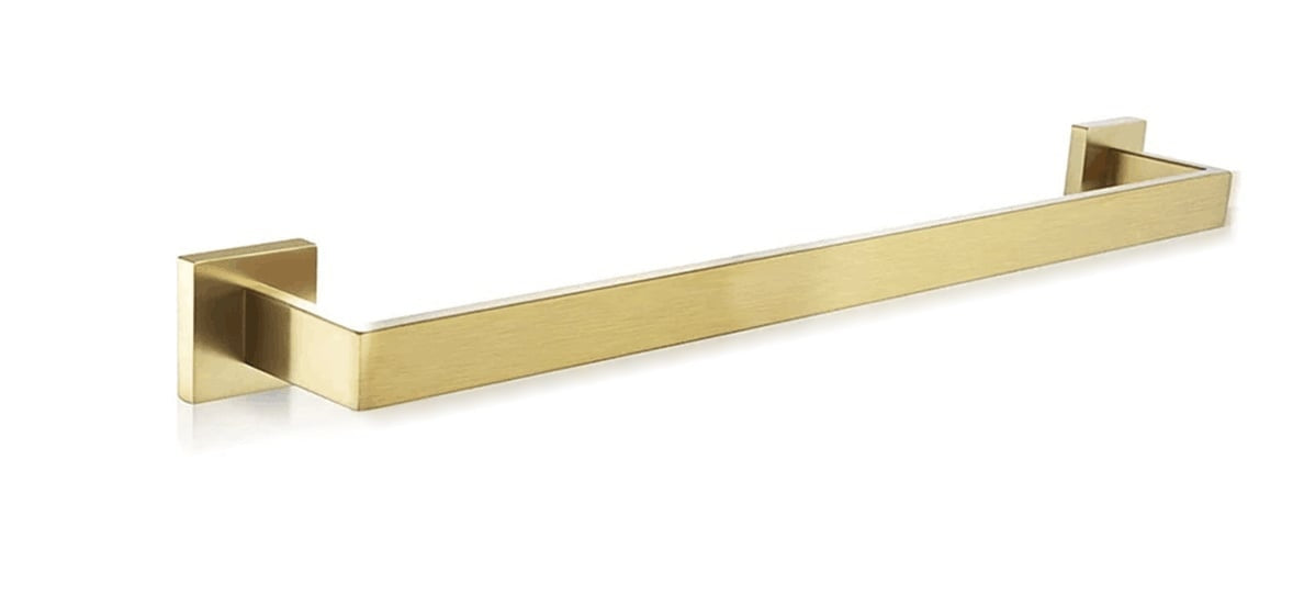 Toallero cuadrado dorado