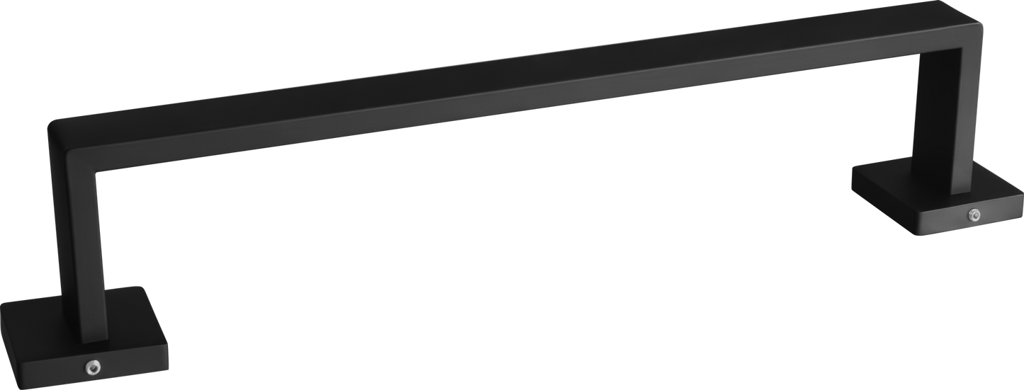 Toallero cuadrado negro mate