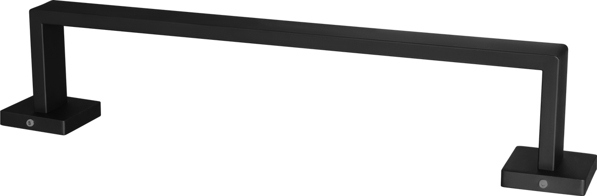 Toallero cuadrado negro mate