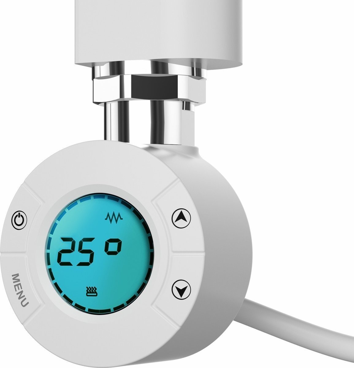 Radiador Eléctrico para Toallas con Termostato Digital - Radiador de Baño - 1200 × 500 mm - Blanco - 500 Watt