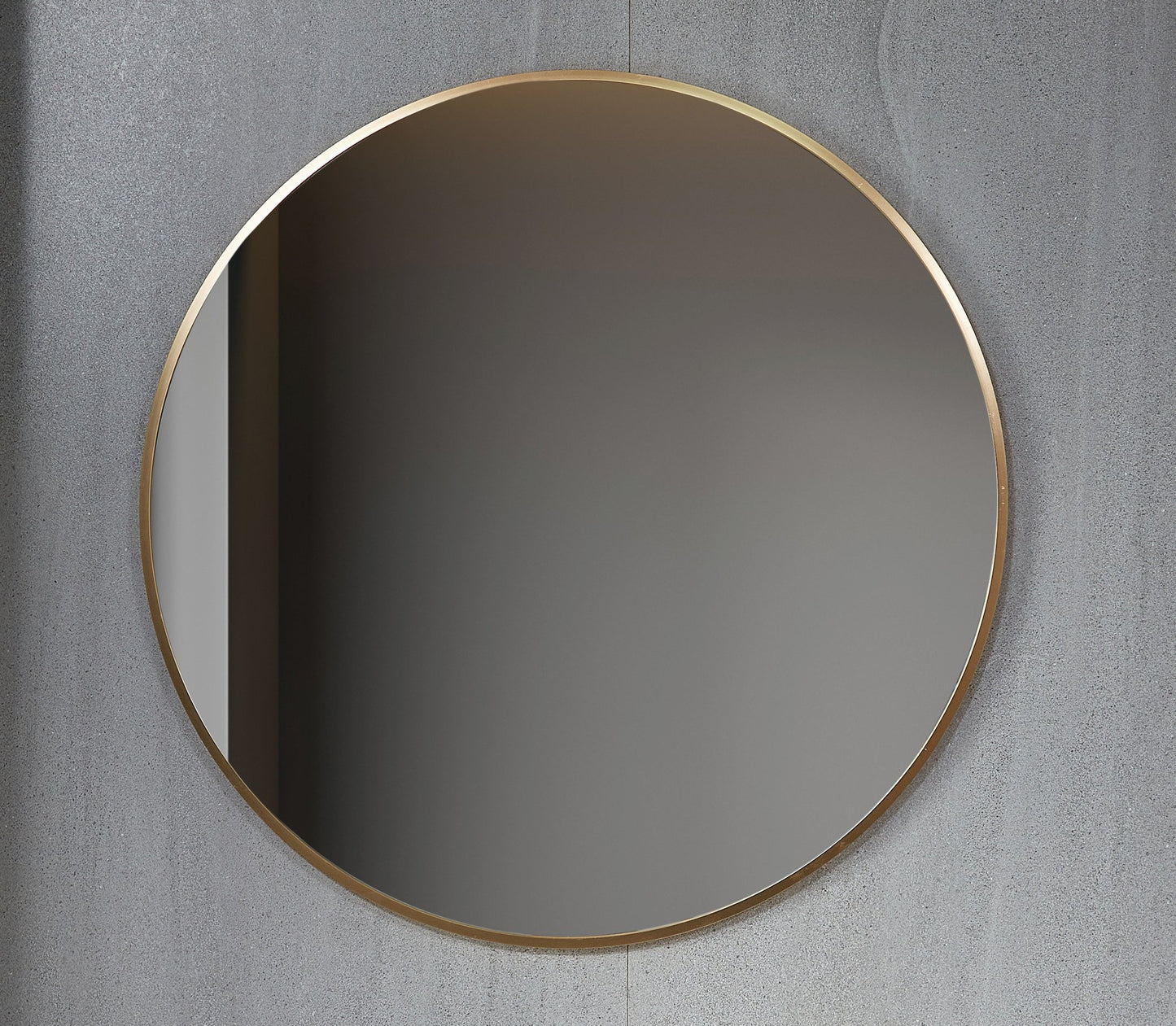 Spiegel rond 100 cm met koperen frame
