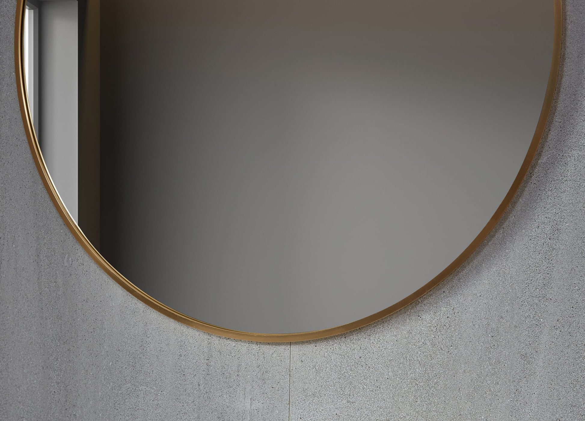Spiegel rond 80 cm met koperen frame