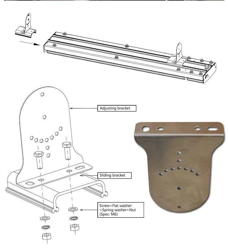 Calentador infrarrojo de patio negro calentador ajustable con 1800 - 2400Watt