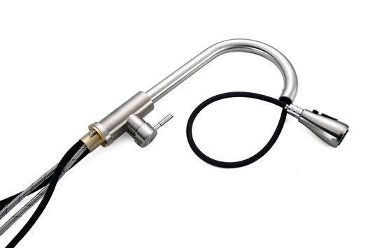 Grifo de cocina Nurion plata con caño