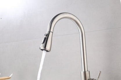 Grifo de cocina Nurion plata con caño