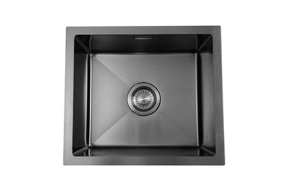 Nurion Fregadero Metal Negro 28,5 x 34,5 - Fregadero Cocina - Fregaderos Cocina - Fregadero Cocina - sin agujero para grifo acero inoxidable