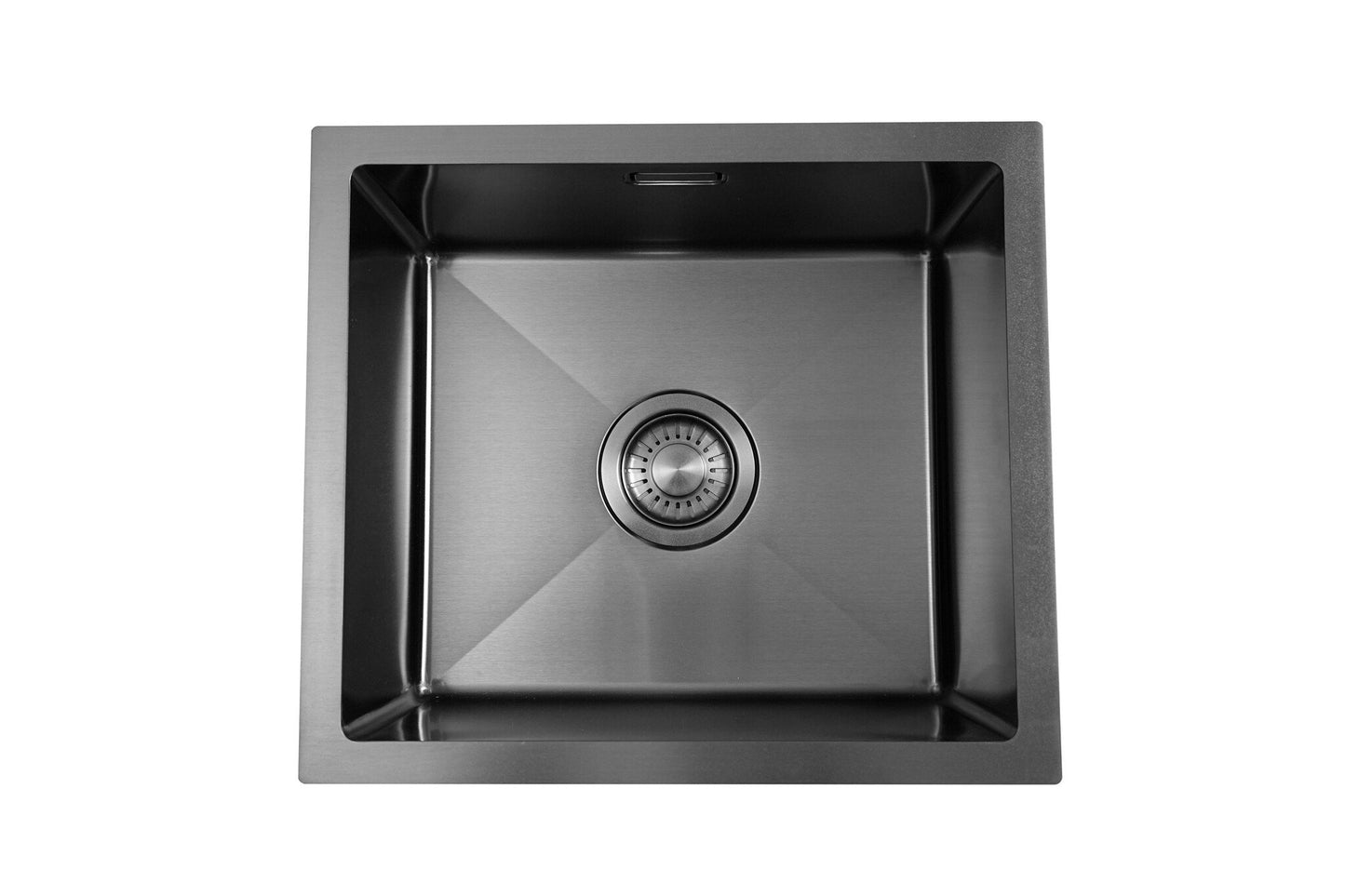 Nurion Fregadero Metal Negro 34,5 x 34,5- Fregadero Cocina - Fregaderos Cocina - Fregadero Cocina - sin agujero para grifo acero inoxidable