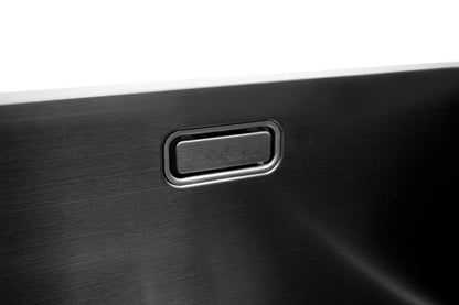 Nurion Fregadero Metal Negro 34,5 x 34,5- Fregadero Cocina - Fregaderos Cocina - Fregadero Cocina - sin agujero para grifo acero inoxidable