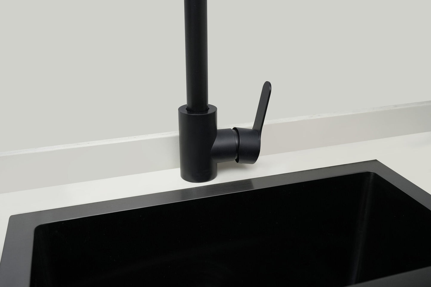 Nurion Fregadero Metal Negro 34,5 x 34,5- Fregadero Cocina - Fregaderos Cocina - Fregadero Cocina - sin agujero para grifo acero inoxidable