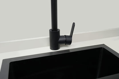 Nurion Fregadero Metal Negro 34,5 x 34,5- Fregadero Cocina - Fregaderos Cocina - Fregadero Cocina - sin agujero para grifo acero inoxidable